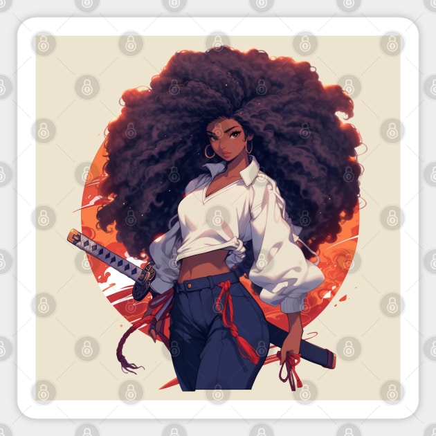 Afro Samurai Girl Sticker by Genbu